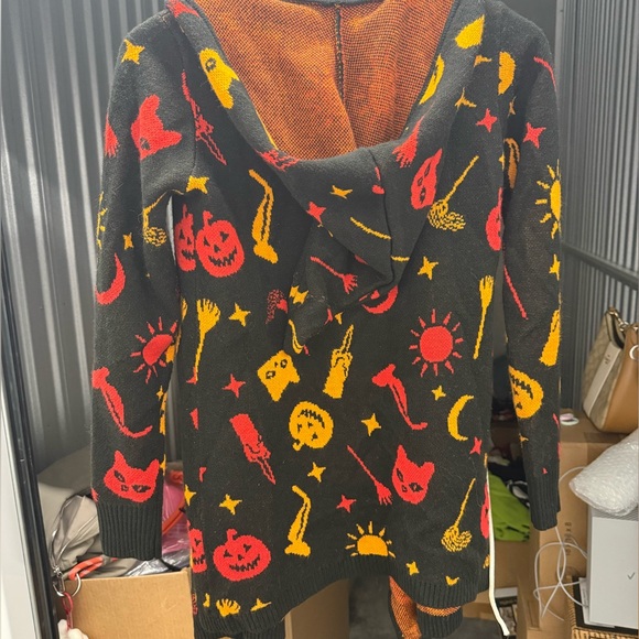Disney Sweaters - Disney Black and Orange Halloween Cardigan